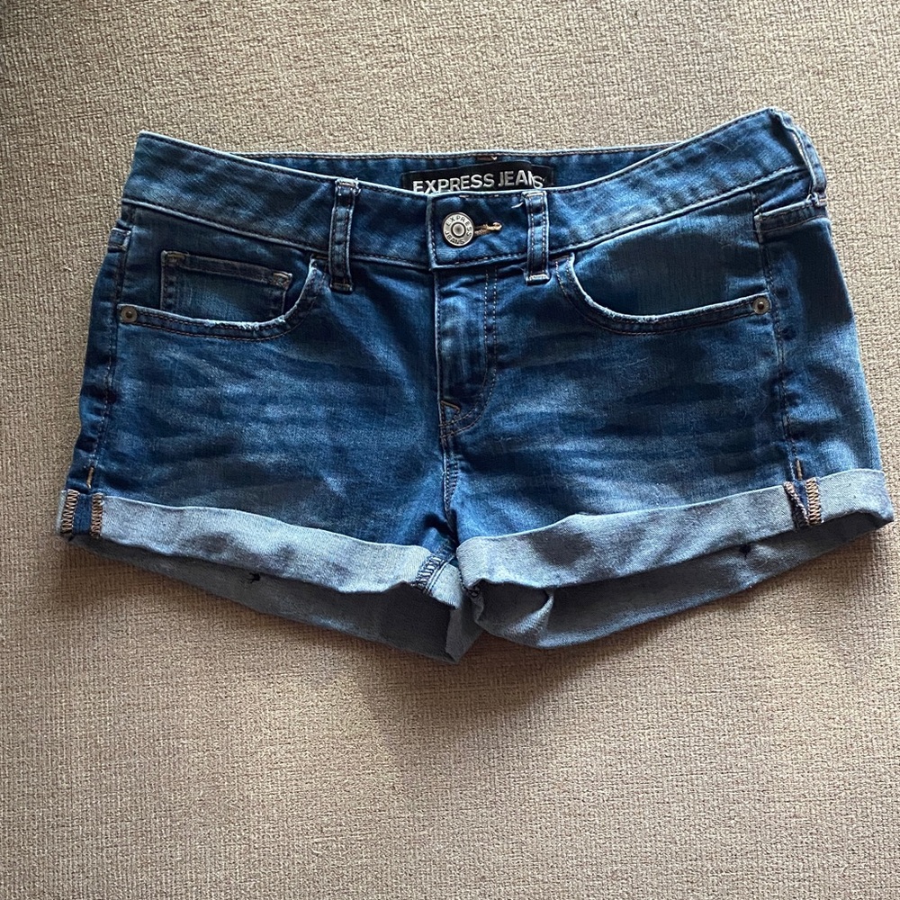 Express Blue Denim Shorts